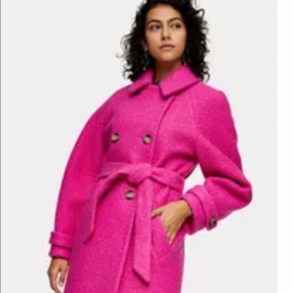 topshop boucle cocoon coat